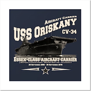 USS ORISKANY CV-34 aircraft carrier veterans Posters and Art